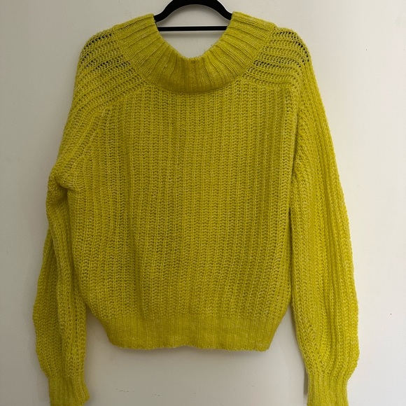Anthropologie sweater bright yellow size M. - Picture 2 of 5